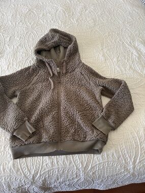 Zella Neutral Grey Zip Hoodie